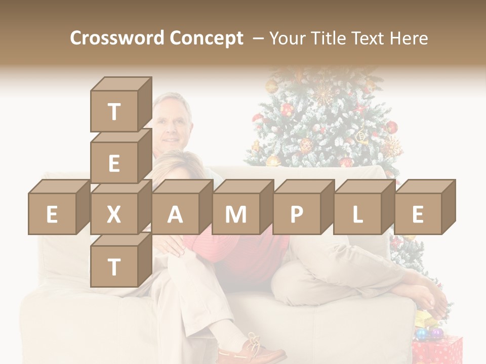 Happy Elderly Couples PowerPoint Template