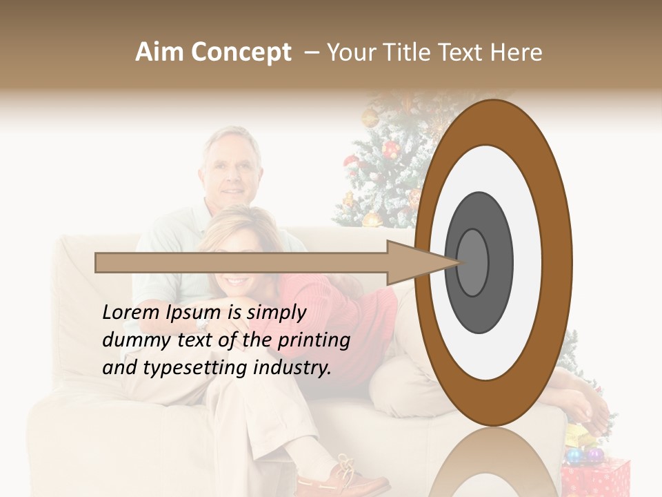 Happy Elderly Couples PowerPoint Template