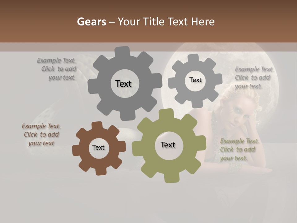 Full Moon Mermaids PowerPoint Template