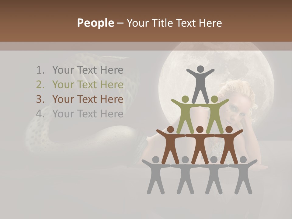 Full Moon Mermaids PowerPoint Template