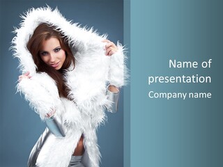 Girl Wallpaper Christmas PowerPoint Template