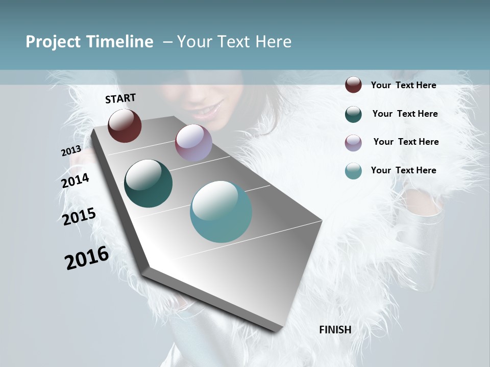 Girl Wallpaper Christmas PowerPoint Template