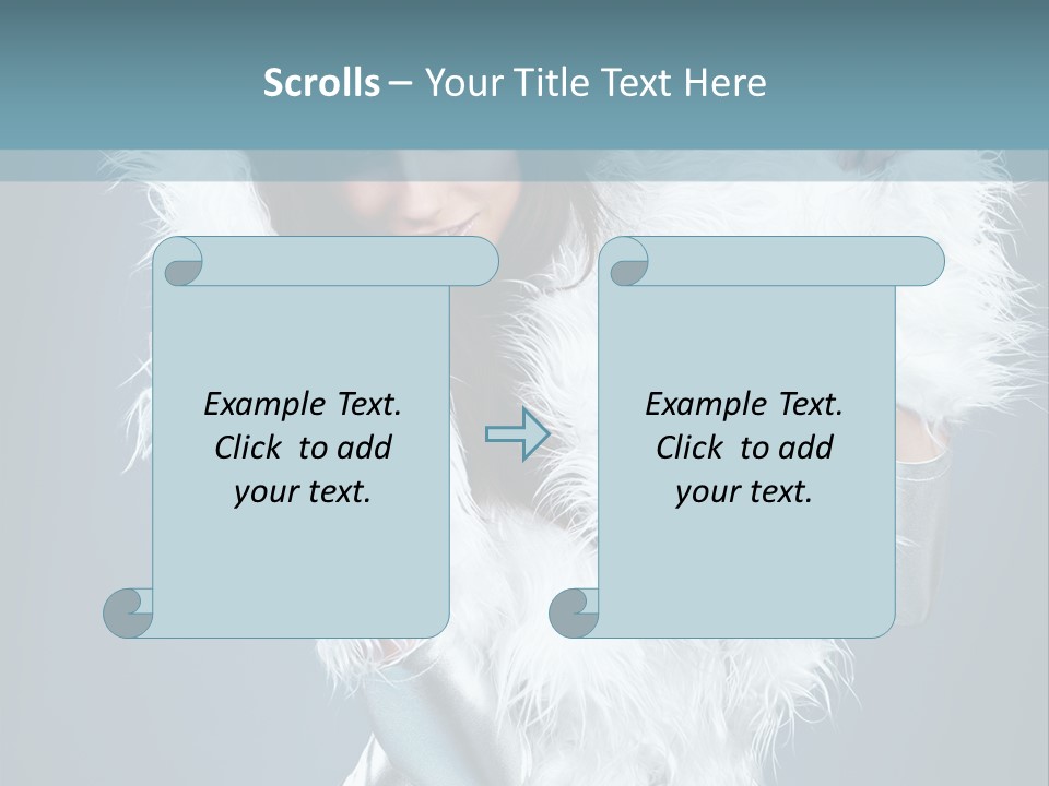 Girl Wallpaper Christmas PowerPoint Template