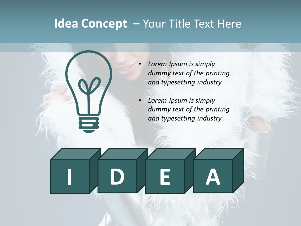 Girl Wallpaper Christmas PowerPoint Template