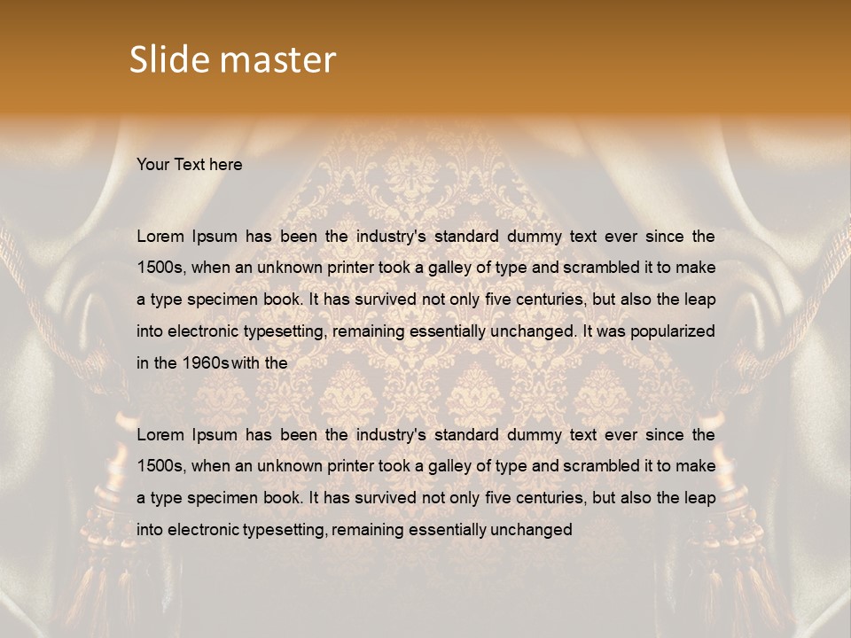 Curtains Vector PowerPoint Template