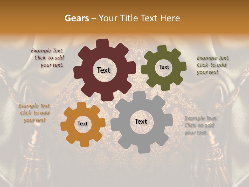 Curtains Vector PowerPoint Template