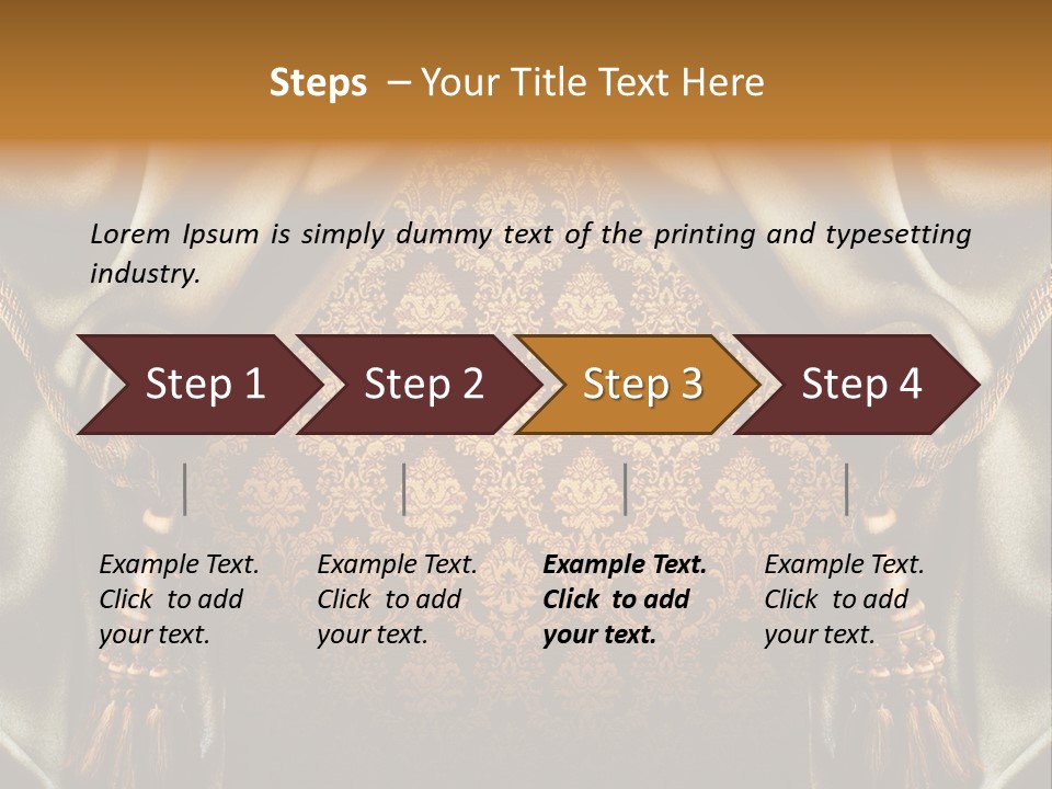 Curtains Vector PowerPoint Template