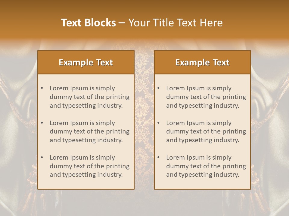 Curtains Vector PowerPoint Template