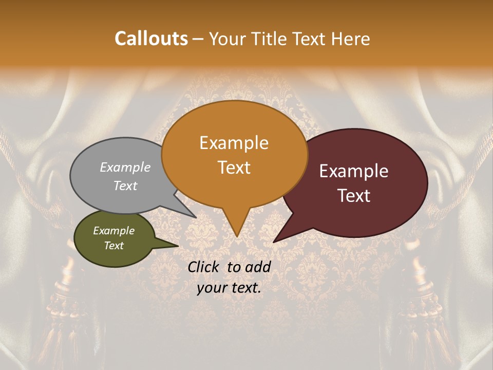 Curtains Vector PowerPoint Template