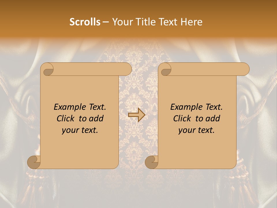 Curtains Vector PowerPoint Template