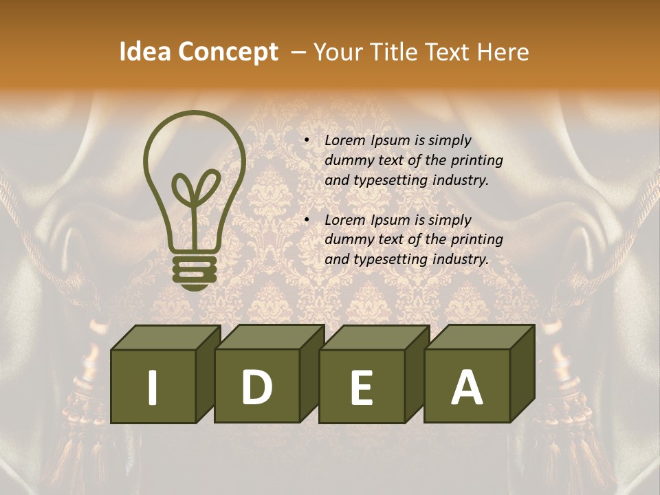 Curtains Vector PowerPoint Template