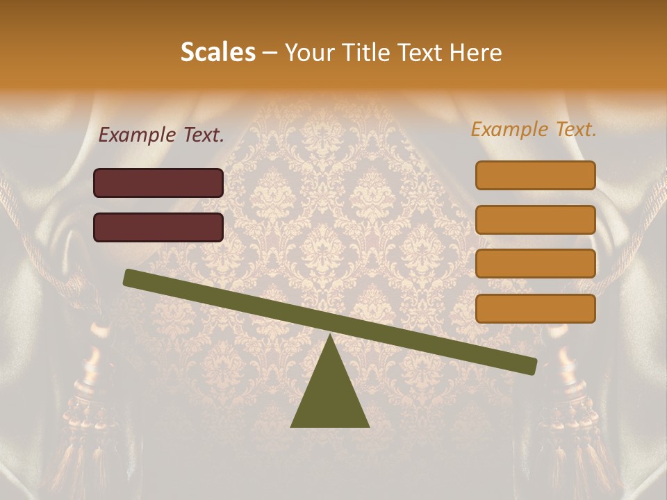 Curtains Vector PowerPoint Template