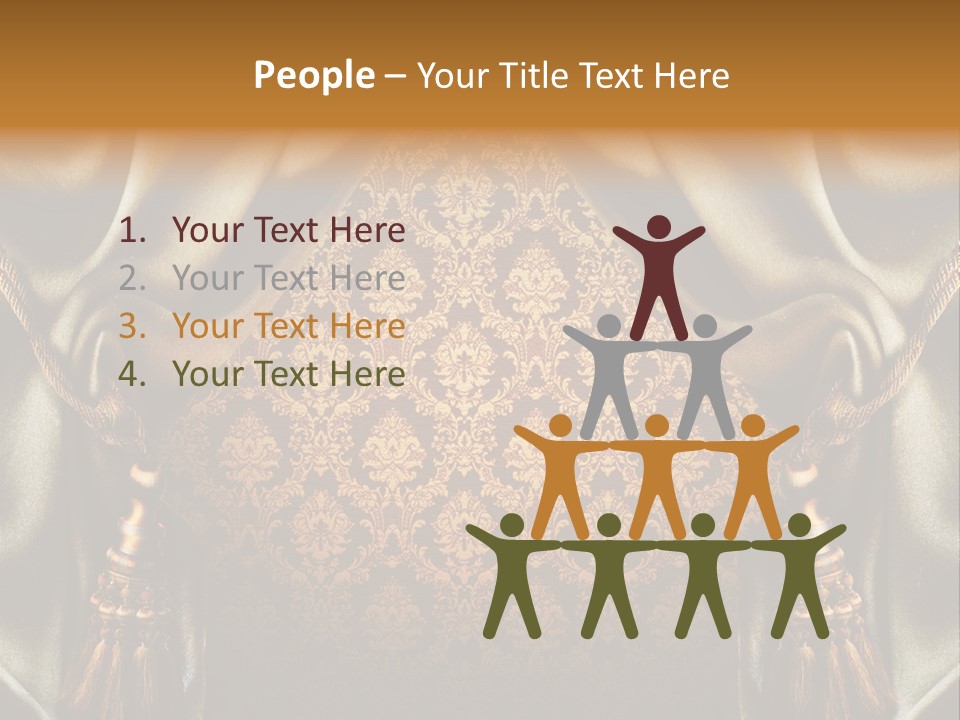 Curtains Vector PowerPoint Template