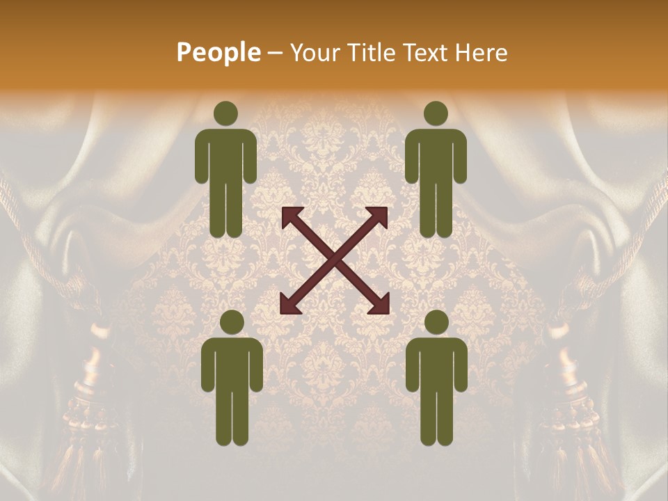 Curtains Vector PowerPoint Template