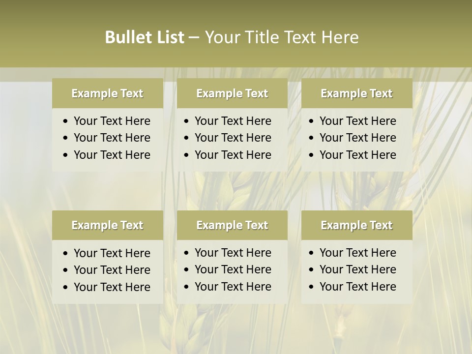 Wheat Background PowerPoint Template