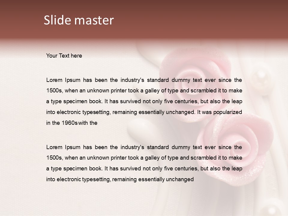 Cake Roses PowerPoint Template