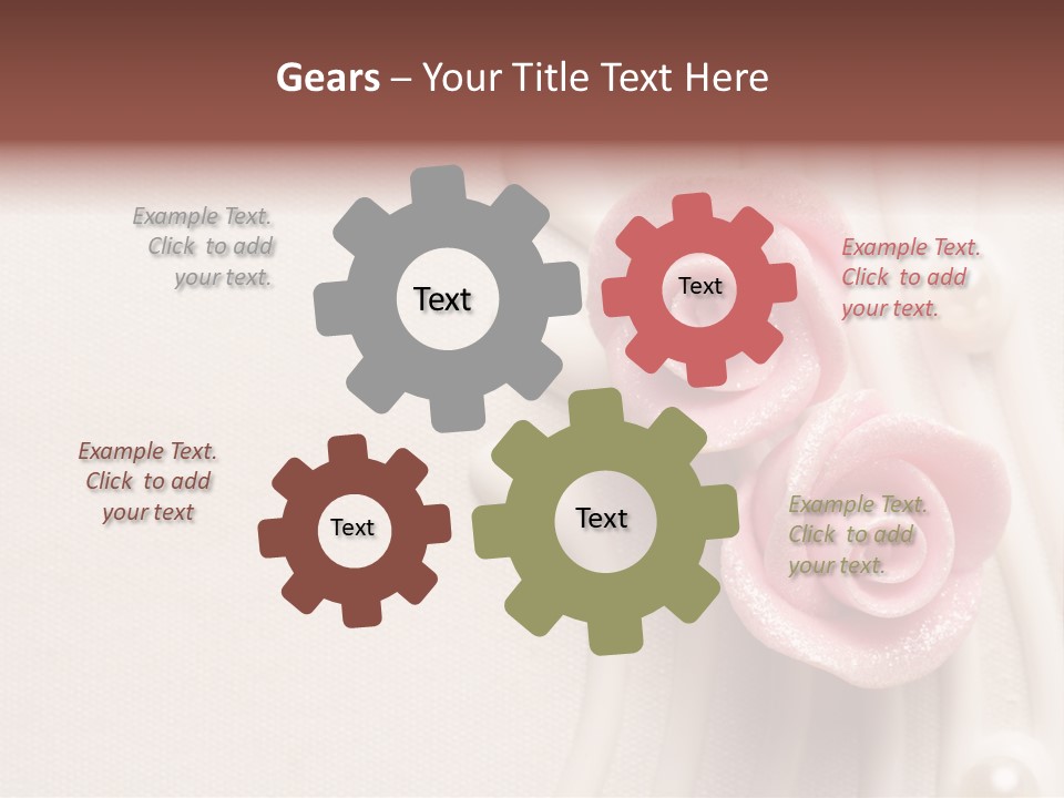 Cake Roses PowerPoint Template