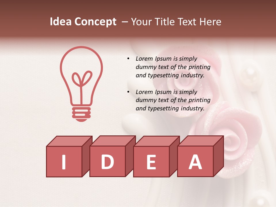 Cake Roses PowerPoint Template