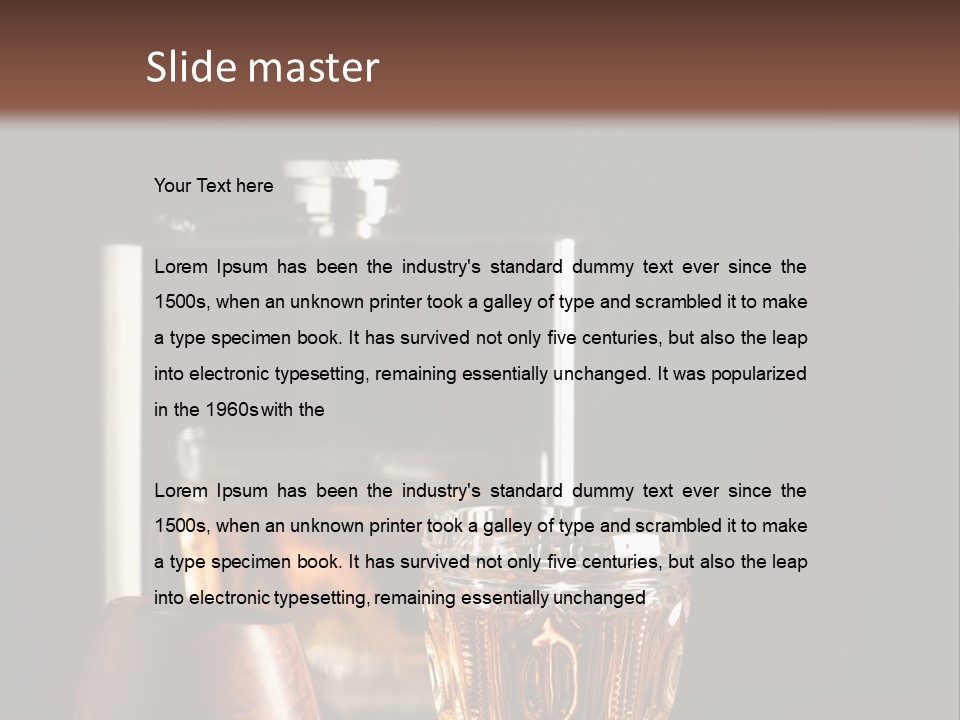 Tobacco Facetted Alcohol PowerPoint Template