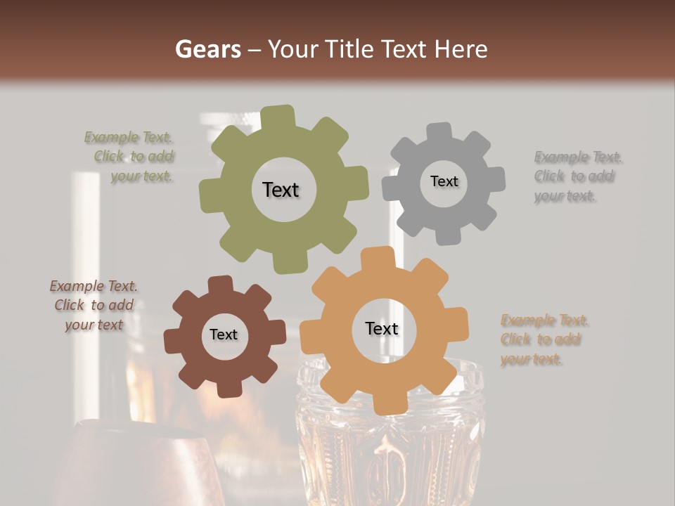 Tobacco Facetted Alcohol PowerPoint Template