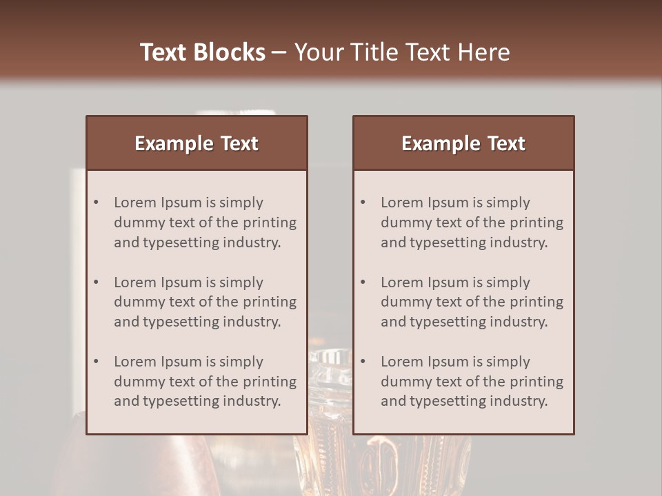 Tobacco Facetted Alcohol PowerPoint Template