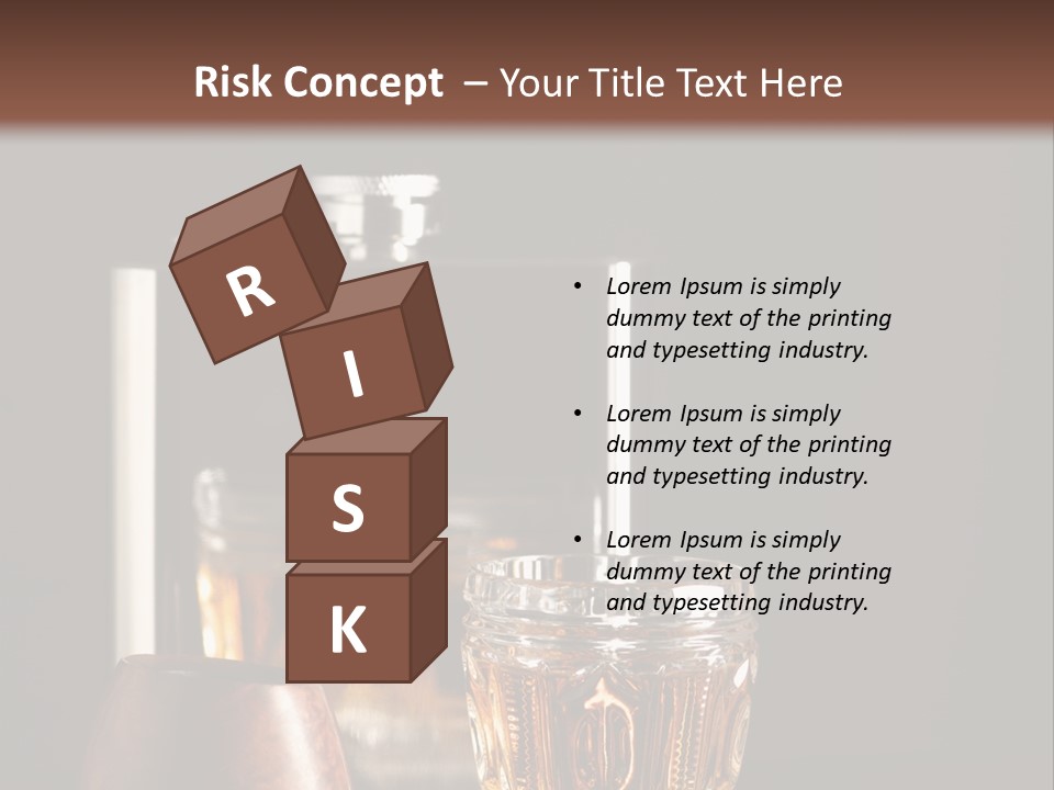 Tobacco Facetted Alcohol PowerPoint Template