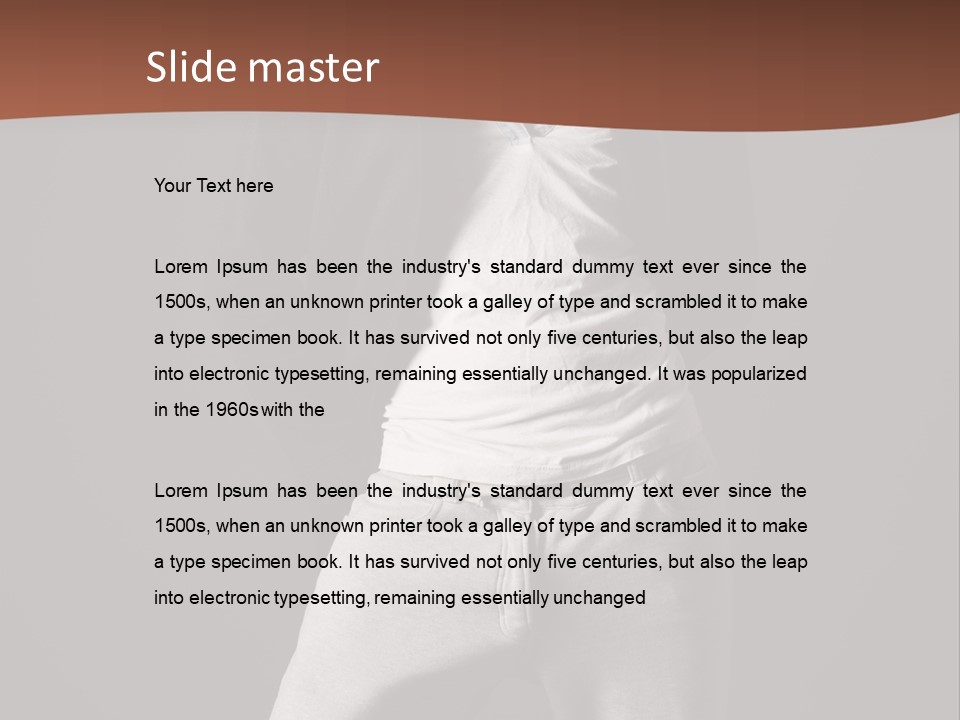 Caucasian Cute Youth PowerPoint Template