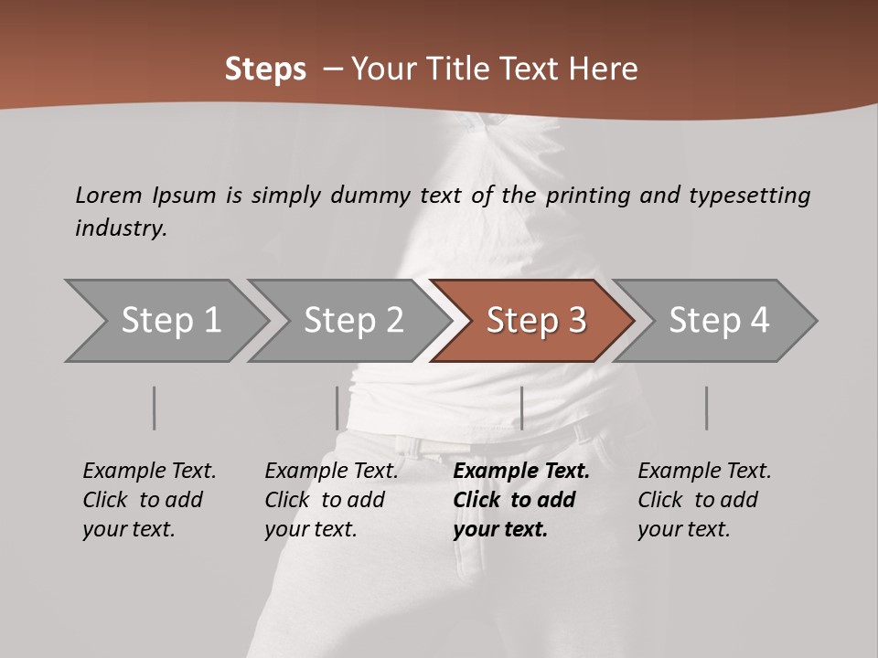 Caucasian Cute Youth PowerPoint Template