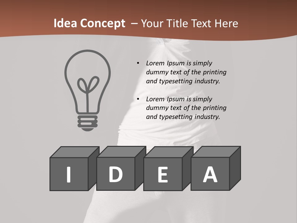 Caucasian Cute Youth PowerPoint Template