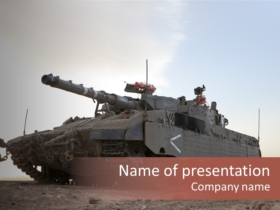 Merkava 4 Tank PowerPoint Template