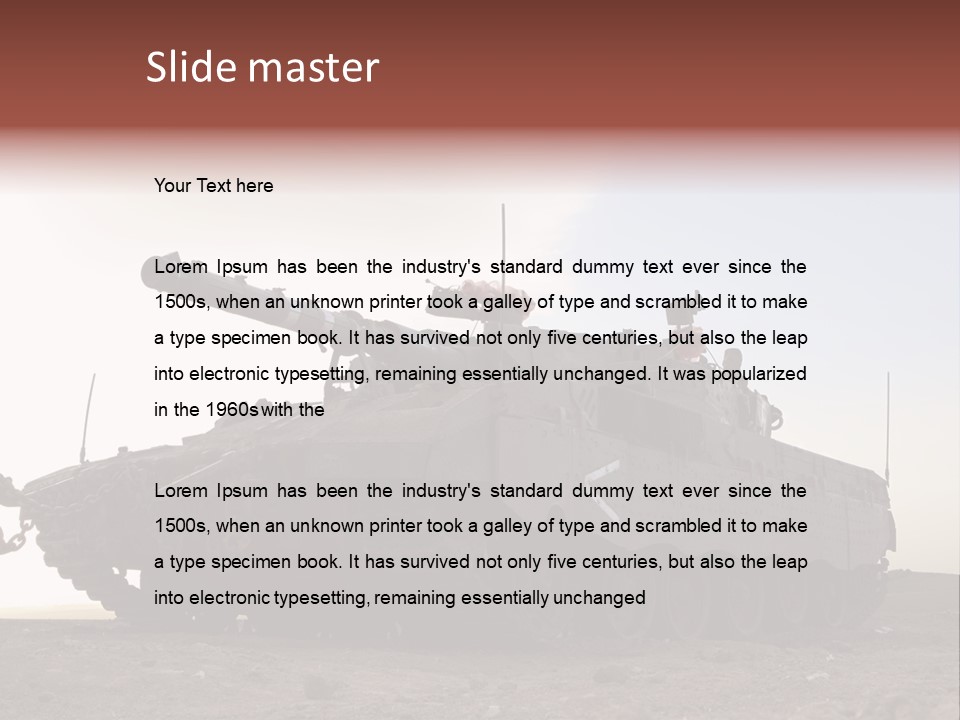 Merkava 4 Tank PowerPoint Template