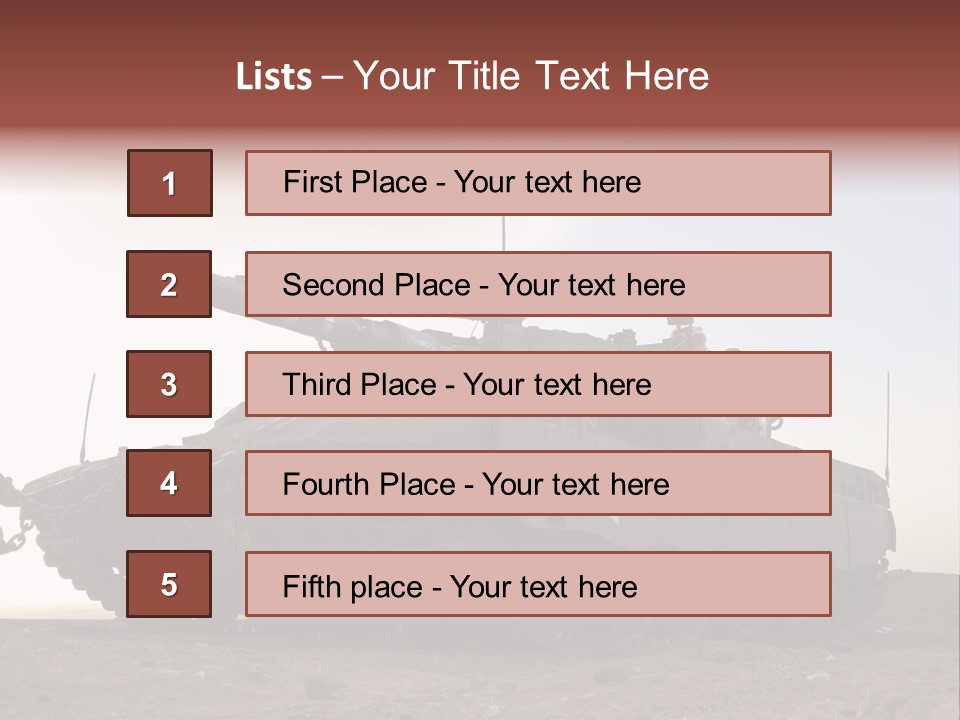 Merkava 4 Tank PowerPoint Template