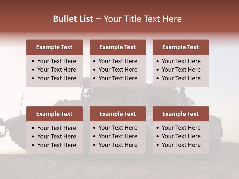 Merkava 4 Tank PowerPoint Template