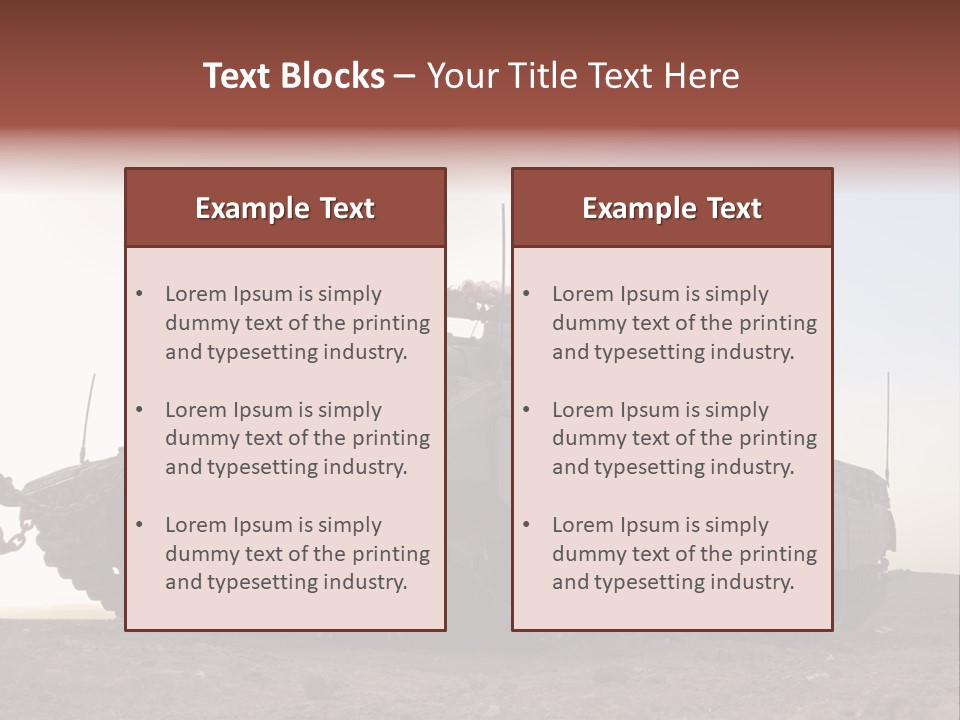 Merkava 4 Tank PowerPoint Template