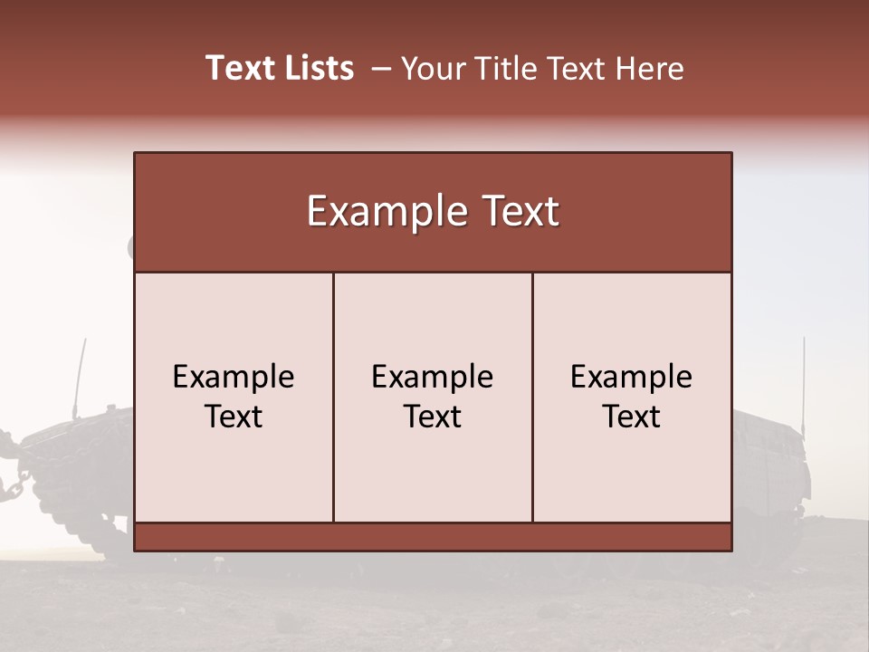 Merkava 4 Tank PowerPoint Template