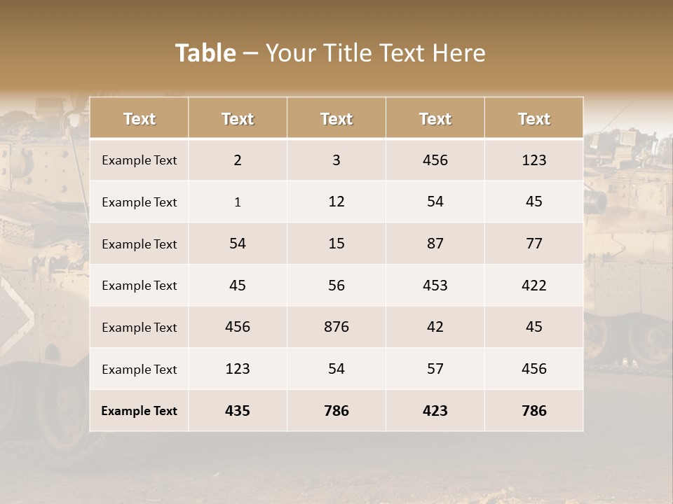 Merkava Tank PowerPoint Template