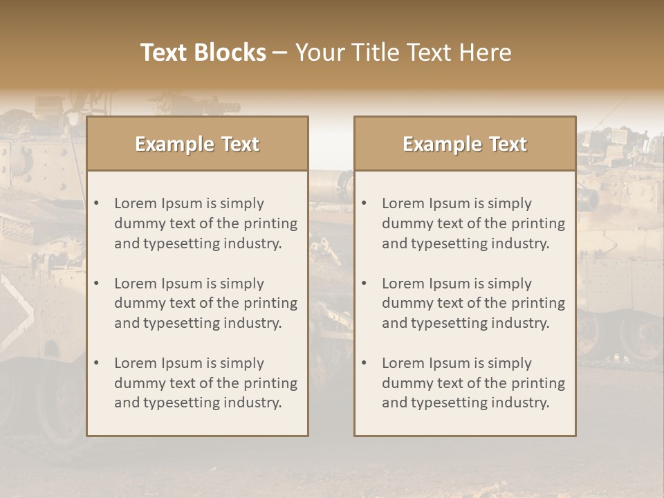 Merkava Tank PowerPoint Template