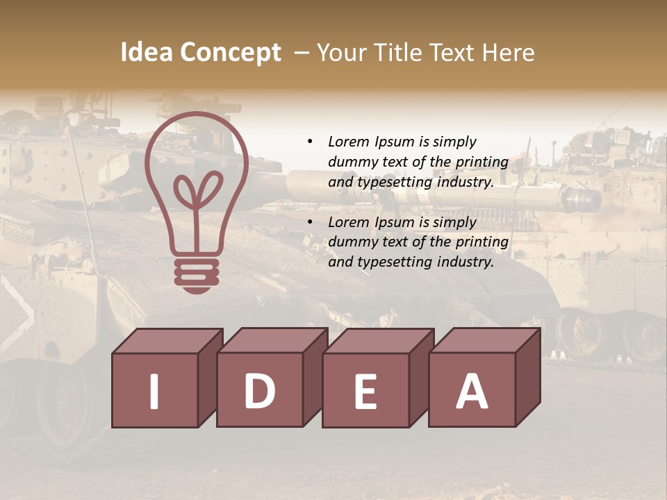 Merkava Tank PowerPoint Template