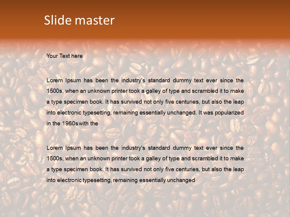 Nobody Caffeine Black PowerPoint Template