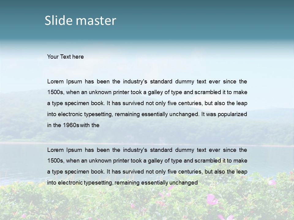 Landscape Green Scene PowerPoint Template