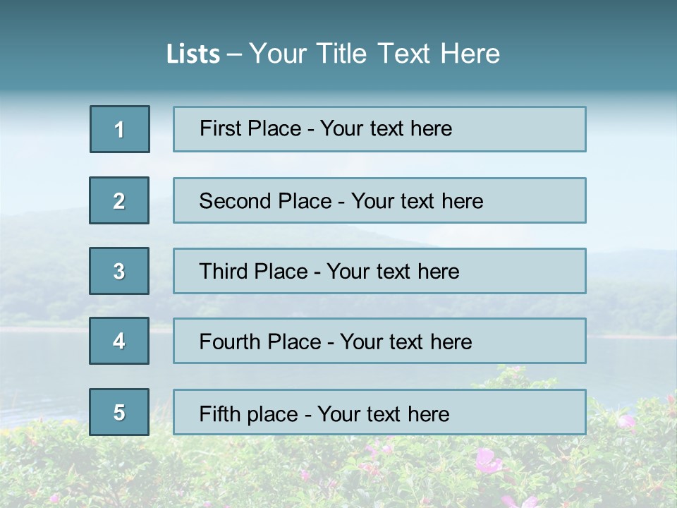 Landscape Green Scene PowerPoint Template