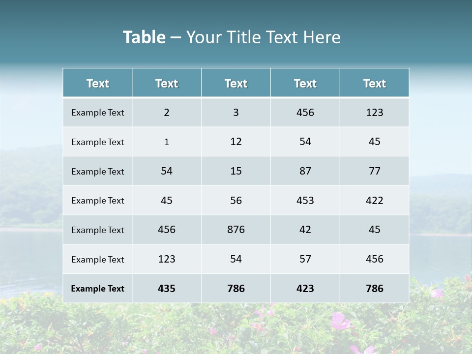 Landscape Green Scene PowerPoint Template