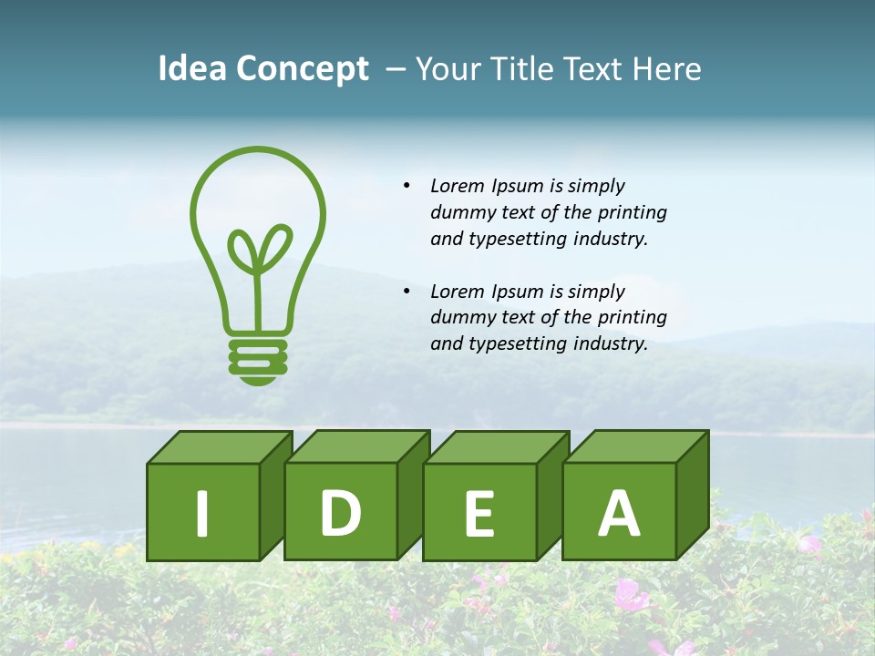 Landscape Green Scene PowerPoint Template