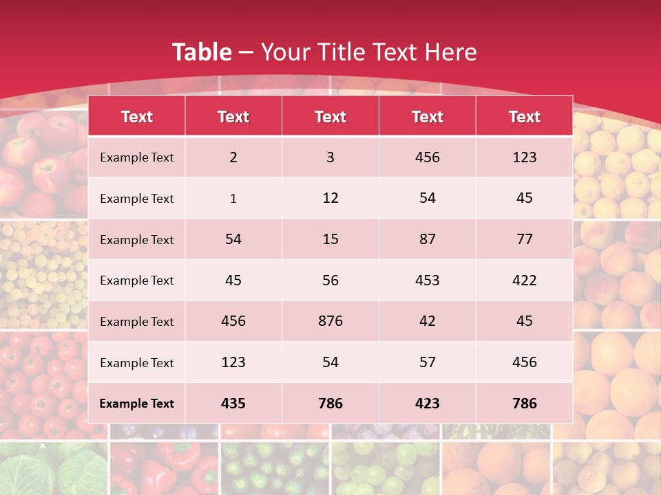 Vegetable Backgrounds PowerPoint Template