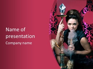 Hookah Girl PowerPoint Template