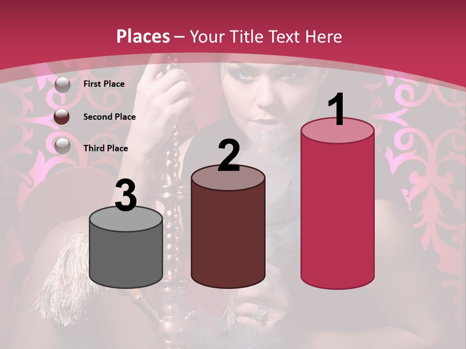 Hookah Girl PowerPoint Template