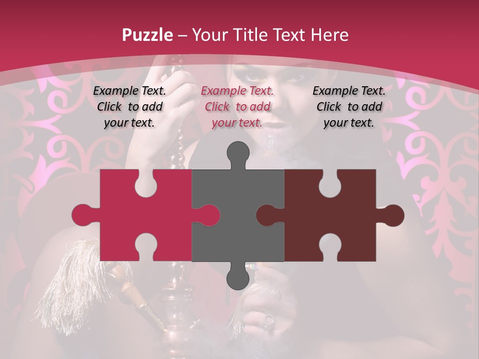 Hookah Girl PowerPoint Template
