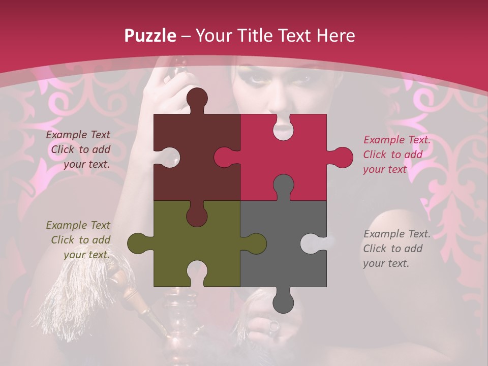 Hookah Girl PowerPoint Template