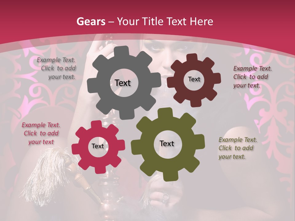 Hookah Girl PowerPoint Template