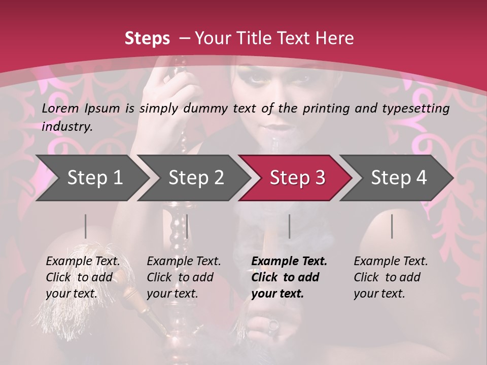 Hookah Girl PowerPoint Template